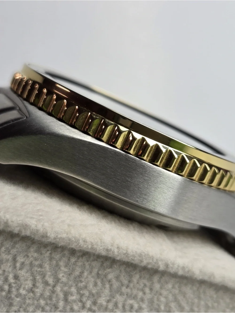 Citizen Black Dial Stainless Steel Diver Watch with Gold Accents